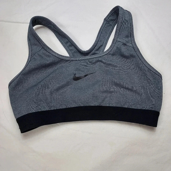 Nike Women's Pro Classic Padded Sports Bra Carbon/Black Color Size Small - Picture 1 of 6